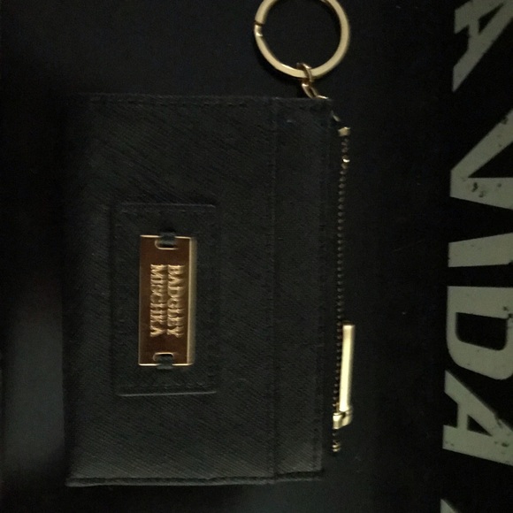 Badgley Mischka Accessories - Badgley Mischka black leather card/key case